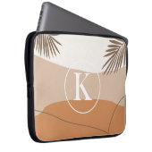 K - Knitial Monogram Letter K Abstract Design Laptopschutzhülle (Vorne Rechts)