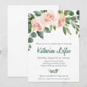 K L Bridal Dusche Einladung (Vorne/Hinten)