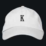 K-Letter Monogram beeindruckend-Hat Stilvoll handl Bestickte Baseballkappe<br><div class="desc">K -Letter Monogram beeindruckend-Hat Stilvoll handlich bestickte Baseballkappe. Mit unserem exquisiten bestickten Hut - eine echte Mischung aus Stil, Komfort und Handwerk. Dieses sorgfältig gefertigte Accessoire ist so konzipiert, dass Sie Ihr Aussehen steigern und gleichzeitig den höchsten Komfort genießen können. Mit diesem Hut/Cap können Sie den Text bearbeiten oder ändern....</div>