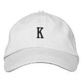 K-Letter Monogram beeindruckend-Hat Stilvoll handl Bestickte Baseballkappe (Vorderseite)