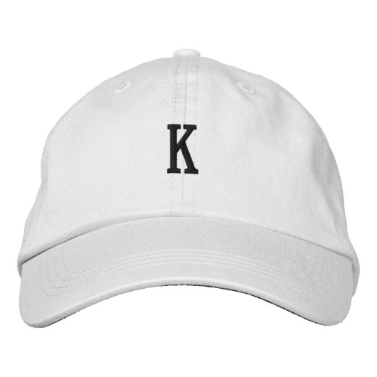 K-Letter Monogram beeindruckend-Hat Stilvoll handl Bestickte Baseballkappe (Vorderseite)