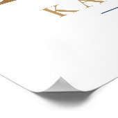 K Letter Monogram Name Marsala Floral Kinderzimmer Poster (Ecke)