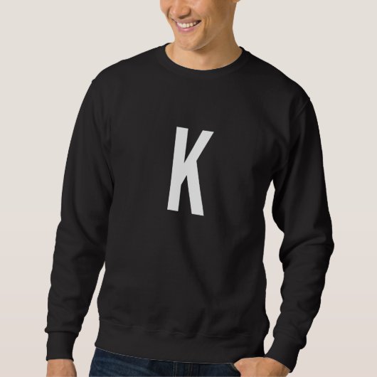 K Letter Number Symbol Alphabet Initial Premium Sweatshirt (Vorderseite)