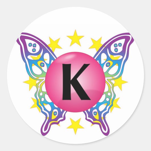 "K"-Logo-Aufkleber Runder Aufkleber (Vorderseite)