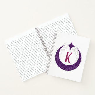 K - Mondmonogramm Notizblock