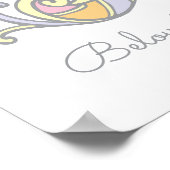 K monogram art Kaylee girls name meint poster (Ecke)