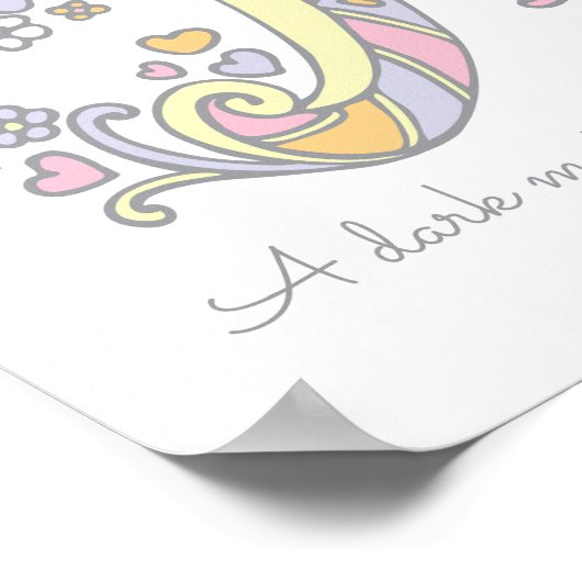 K monogram art Kerry girls name meint poster (Ecke)