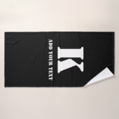 K Monogram Classic Trendy Custom Wedding Templa Badehandtuch (Badehandtuch)