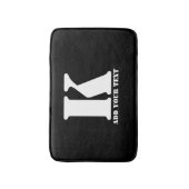 K Monogram Classic Trendy Custom Wedding Templa Badematte (Vorderseite Vertikal)