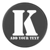 K Monogram Classic Trendy Custom Wedding Templa Eishockey Puck (Vorderseite)