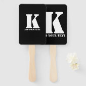 K Monogram Classic Trendy Custom Wedding Templa Fächer (Vorne und Hinten)