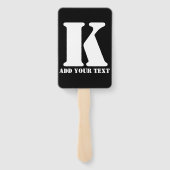 K Monogram Classic Trendy Custom Wedding Templa Fächer (Rückseite)