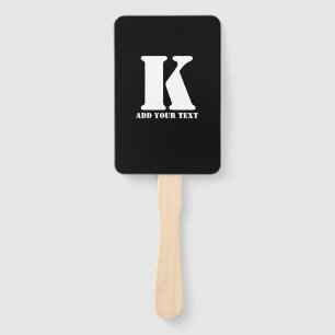 K Monogram Classic Trendy Custom Wedding Templa Fächer