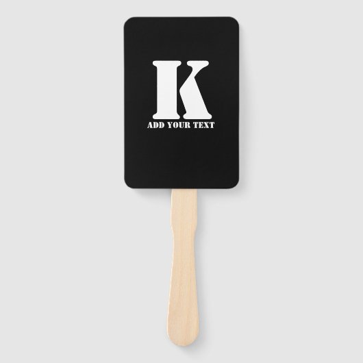 K Monogram Classic Trendy Custom Wedding Templa Fächer (Vorderseite)