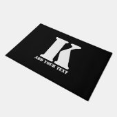 K Monogram Classic Trendy Custom Wedding Templa Fußmatte (Schrägansicht)