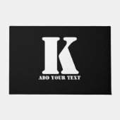 K Monogram Classic Trendy Custom Wedding Templa Fußmatte (Vorderseite)