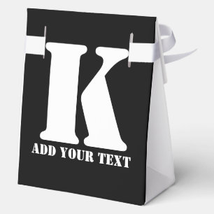 K Monogram Classic Trendy Custom Wedding Templa Geschenkschachtel