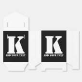 K Monogram Classic Trendy Custom Wedding Templa Geschenkschachtel (Ungefaltet)