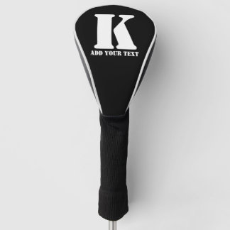 K Monogram Classic Trendy Custom Wedding Templa Golf Headcover