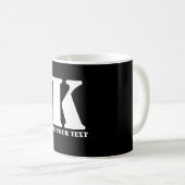 K Monogram Classic Trendy Custom Wedding Templa Kaffeetasse (VorderseiteRechts)