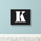 K Monogram Classic Trendy Custom Wedding Templa Leinwanddruck (Insitu (Holzboden))
