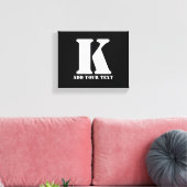 K Monogram Classic Trendy Custom Wedding Templa Leinwanddruck (Insitu (Wohnzimmer))