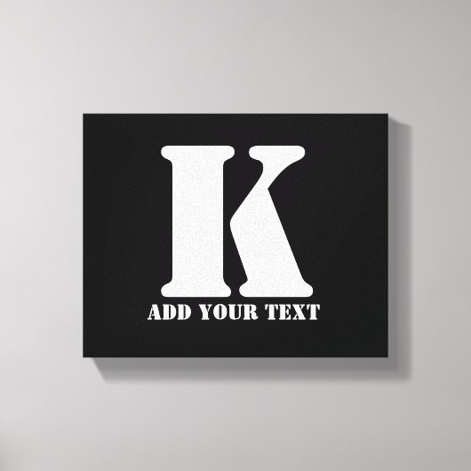 K Monogram Classic Trendy Custom Wedding Templa Leinwanddruck (Vorderseite)