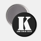 K Monogram Classic Trendy Custom Wedding Templa Magnet (Vorderseite/Rückseite)