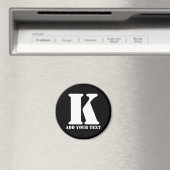 K Monogram Classic Trendy Custom Wedding Templa Magnet (In Situ (Geschirrspüler))