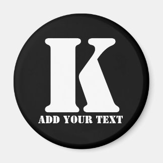 K Monogram Classic Trendy Custom Wedding Templa Magnet