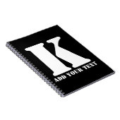 K Monogram Classic Trendy Custom Wedding Templa Notizblock (Rechte Seite)