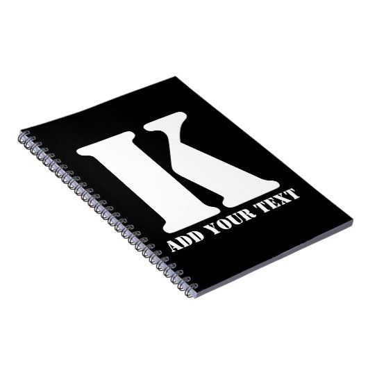 K Monogram Classic Trendy Custom Wedding Templa Notizblock (Rechte Seite)