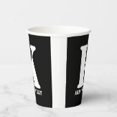 K Monogram Classic Trendy Custom Wedding Templa Pappbecher (Rechts)