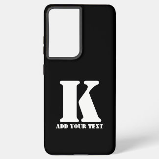 K Monogram Classic Trendy Custom Wedding Templa Samsung Galaxy Hülle