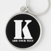 K Monogram Classic Trendy Custom Wedding Templa Schlüsselanhänger (Vorne)