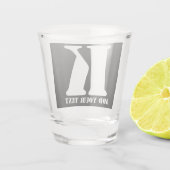 K Monogram Classic Trendy Custom Wedding Templa Schnapsglas (Rückseite)