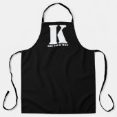 K Monogram Classic Trendy Custom Wedding Templa Schürze (Vorderseite)