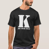K Monogram Classic Trendy Custom Wedding Templa T-Shirt (Vorderseite)