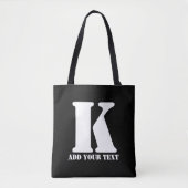 K Monogram Classic Trendy Custom Wedding Templa Tasche (Vorderseite)