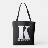 K Monogram Classic Trendy Custom Wedding Templa Tasche (Rückseite)