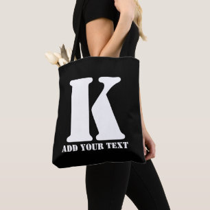 K Monogram Classic Trendy Custom Wedding Templa Tasche