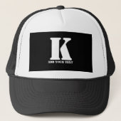K Monogram Classic Trendy Custom Wedding Templa Truckerkappe (Vorderseite)