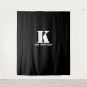 K Monogram Classic Trendy Custom Wedding Templa Wandteppich (Vorderseite)