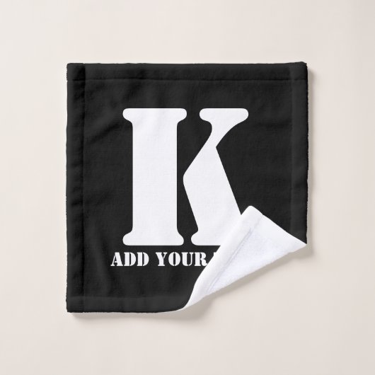 K Monogram Classic Trendy Custom Wedding Templa Waschlappen (Waschlappen)