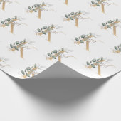 K Monogram Floral Geschenkpapier (Ecke)