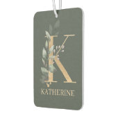 K Monogram Floral Personalisiert Air Freshener Autolufterfrischer (Links)
