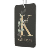 K Monogram Floral Personalisiert Autolufterfrischer (Links)