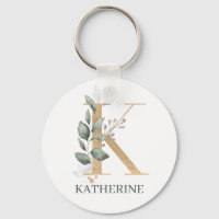 K Monogram Floral Personalisiert