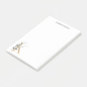 K Monogram Floral Postit Notes Post-it Klebezettel (angewinkelt)