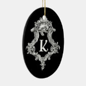 K Monogram Initial Keramikornament (Rechts)